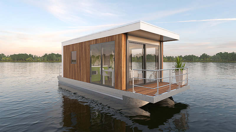 Tiny houseboat 